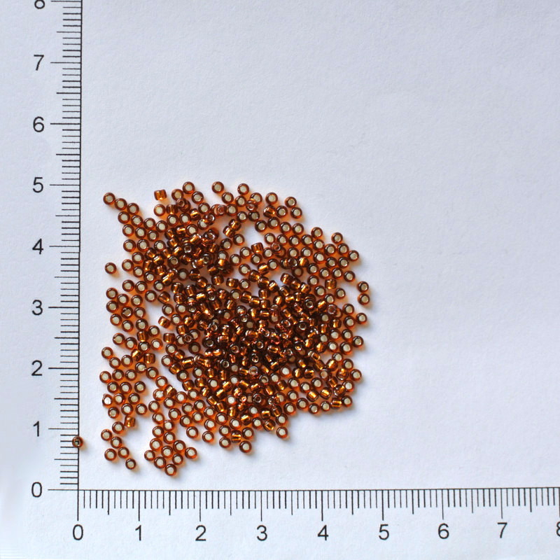 Toho 11/0 Silver-Lined Smoky Topaz 10g