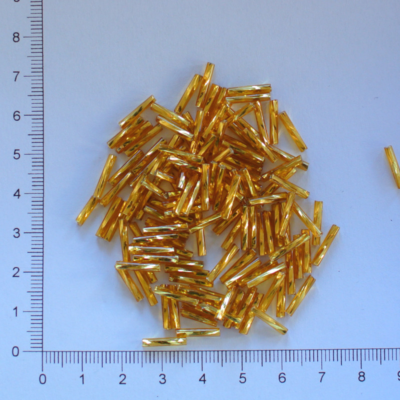 Skleněné tyčky 10mm zlatá (10g)