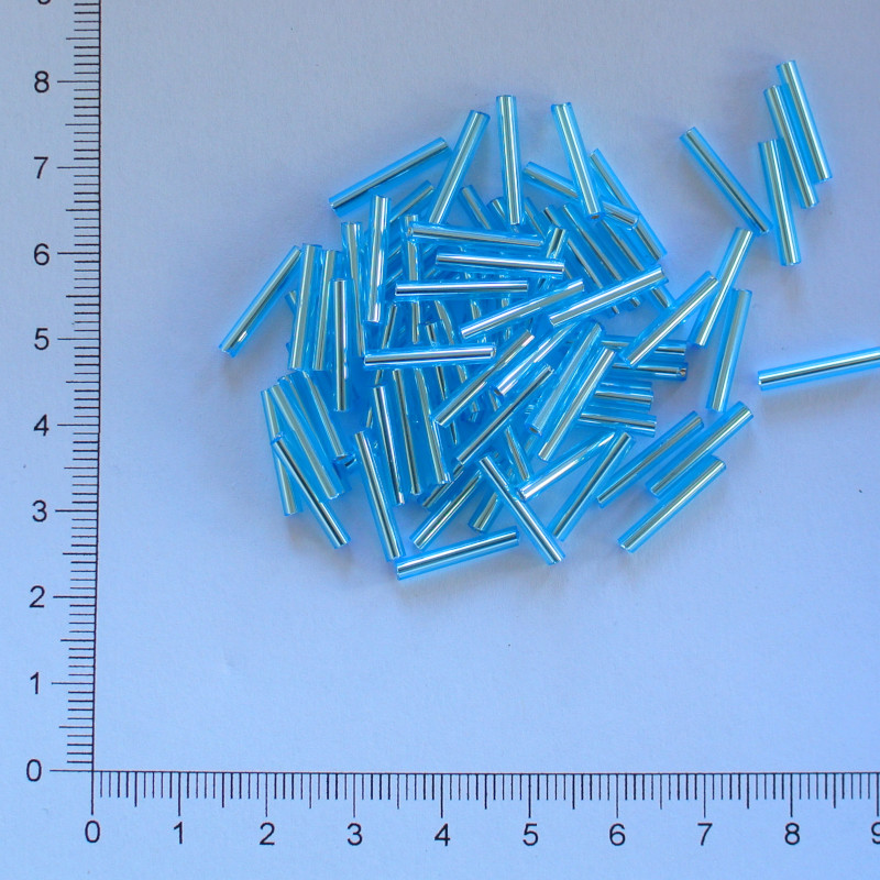 Skleněné tyčky 15mm modrá azuro (10g)