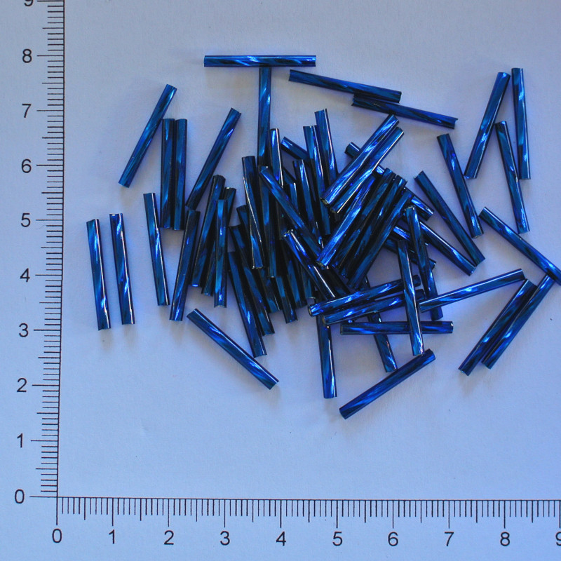 Skleněné tyčky 20mm modrá tmavá (10g)