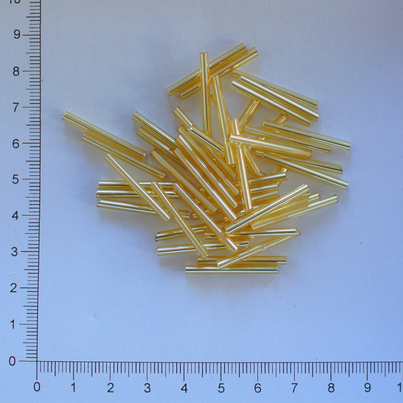 Skleněné tyčky 25mm zlatá (10g)