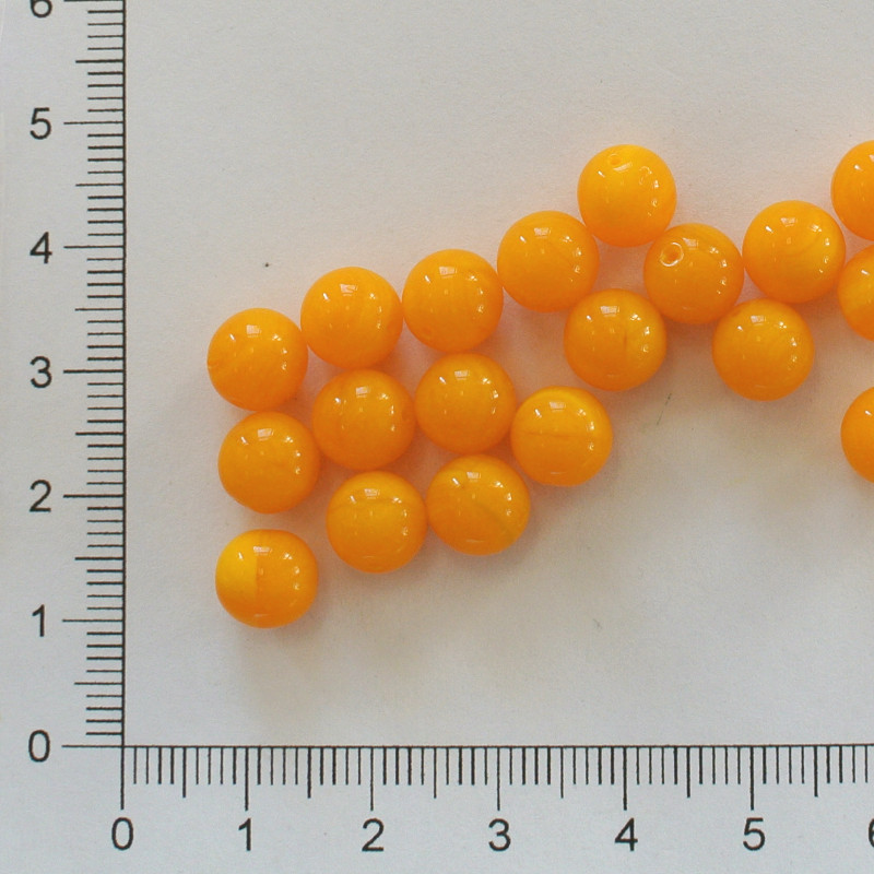 Skleněné kuličky 8 mm oranžové (20ks)