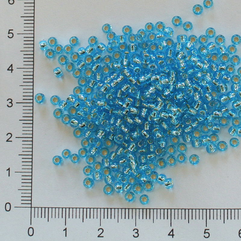 Toho 8/0 Silver Lined Aquamarine 10g