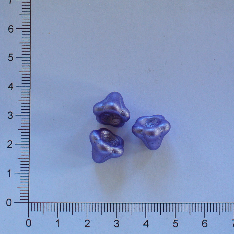 Skleněný zvonek 13x10mm fialová