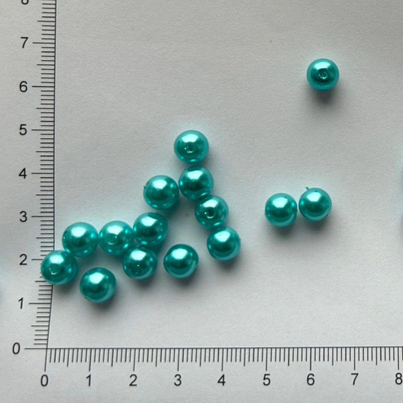 Plastová kulička 8mm modrý tyrkys (25ks)