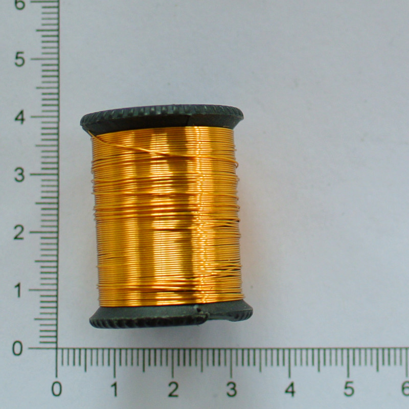 Dekorační měděný lakovaný drát žlutozlatá 0,3mm (návin 8m)