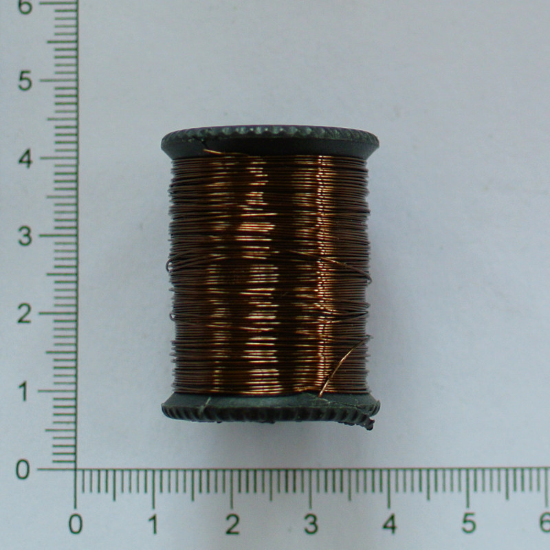 Dekorační měděný lakovaný drát hnědá 0,3mm (návin 8m)