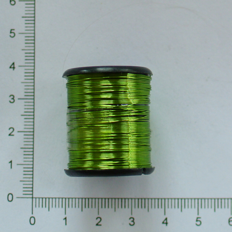 Dekorační měděný lakovaný drát sv. zelená 0,3mm (návin 8m)