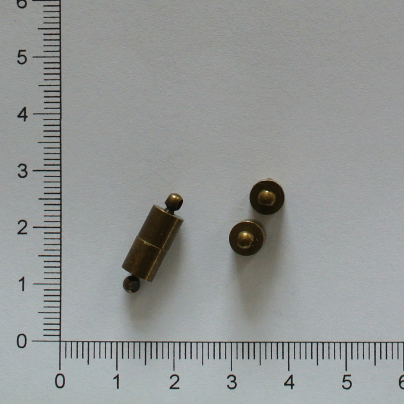 Magnetické zapínání váleček 6 mm staromosaz