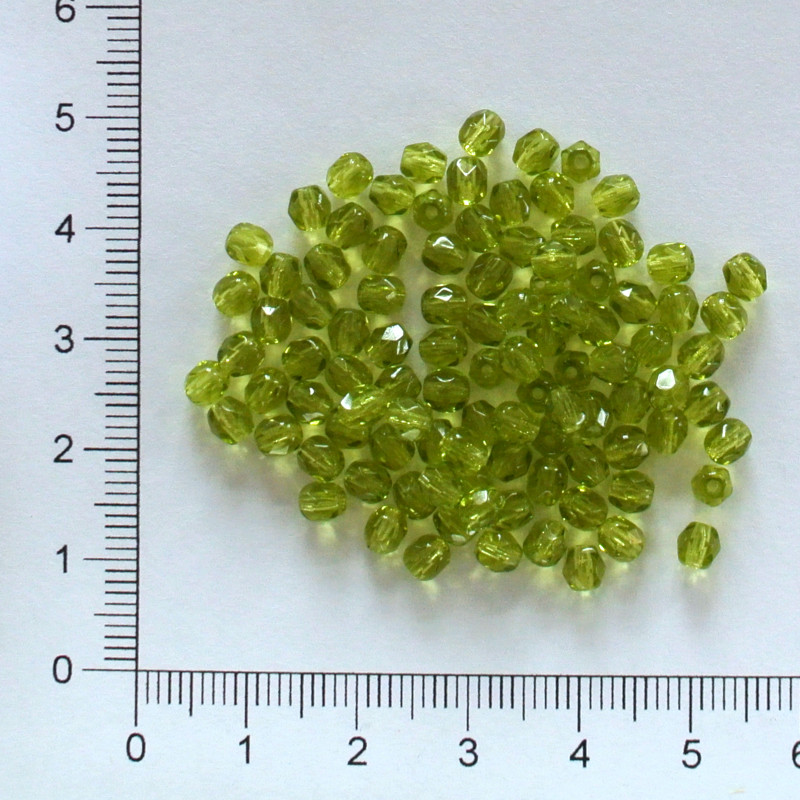 Skleněné ohňovky 4mm olivově zelená (100ks)
