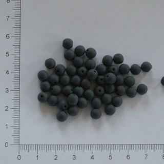 Skleněné kuličky 6mm černá matná (50ks)