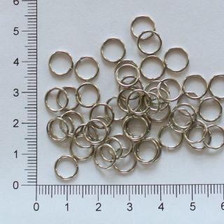 Kroužky 8mm - platina (50ks)