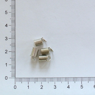 Ukončení pružinka 5mm - platina (4ks)