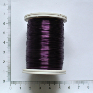 Měděný lakovaný drát 0,3mm fialový