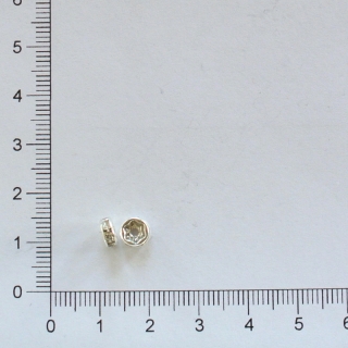 Rondelka 6mm - stříbrný kov (1ks)