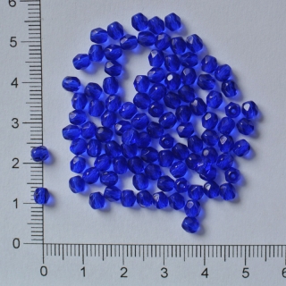 Skleněné ohňovky 4mm tm. modrá (100ks)