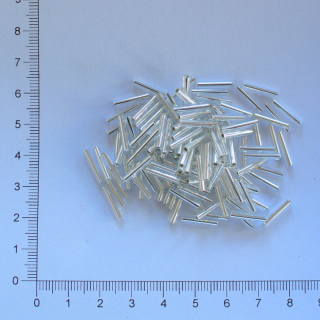 Skleněné tyčky 11mm stříbrná (10g)