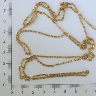 Řetízek 304 se zlatou povrchovou úpravou 2x0,4mm (1m)
