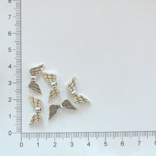 Kovová křidýlka 19x8 mm starostříbro (5ks)