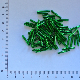 Skleněné tyčky 15mm zelená tmavá (10g)