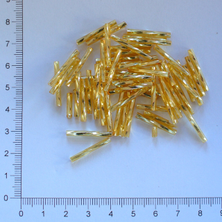 Skleněné tyčky 20mm zlatá kroucená (10g)