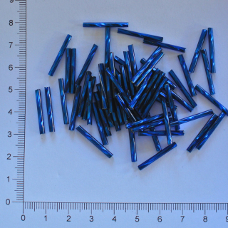 Skleněné tyčky 20mm modrá tmavá (10g)