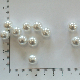 Plastová kulička 12mm bílá (12ks)
