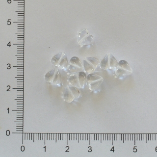 Skleněné srdíčka 8x8 mm čiré (10ks)