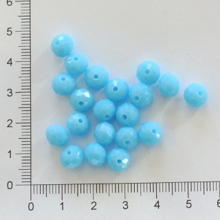 Skleněný slavík 8x6 mm modré (20ks)