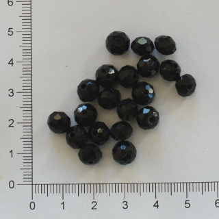 Skleněný slavík 8x6 mm černé (20ks)