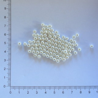 Skleněné voskovky 4mm bílá (100ks)
