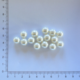 Skleněné voskovky 10mm bílá (15ks)