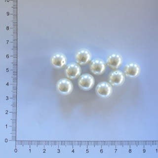 Skleněné voskovky 12mm bílá (10ks)
