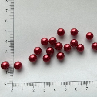 Plastová kulička 8mm červená (25ks)