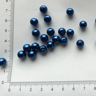 Plastová kulička 8mm modrá tmavá (25ks)
