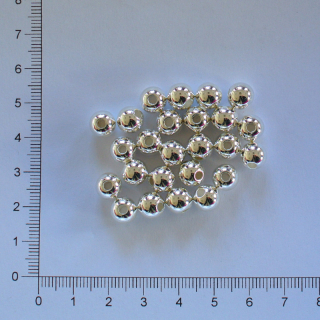 Plastová kulička 8mm stříbrná (25ks)