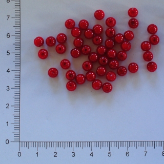 Plastová kulička 6mm bordó (50ks)