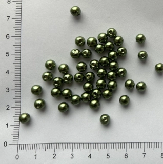 Plastová kulička 6mm zelená (50ks)