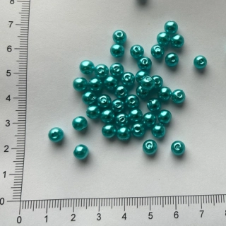Plastová kulička 6mm modrý tyrkys (50ks)