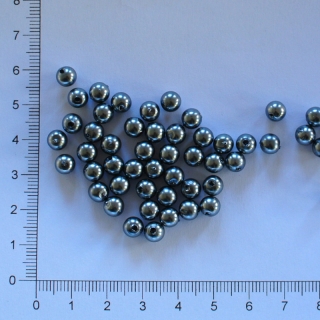 Plastová kulička 6mm hematit (50ks)
