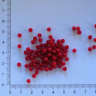 Plastová kulička 4mm bordó (100ks)