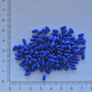 Plastová rýže 3x6mm modrá (5g)