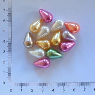 Plastová kapka 21x11,5mm mix