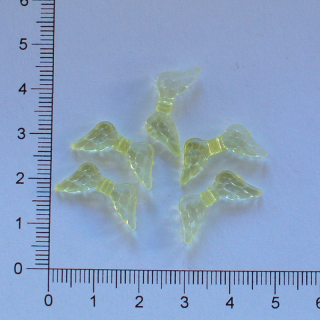 Plastová křidýlka 21x10mm žlutá (5ks)