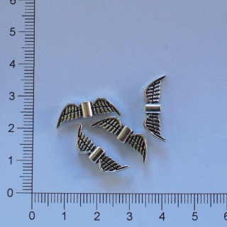Kovová křidýlka 21x8mm platina (4ks)