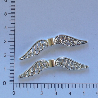 Kovová křidýlka 50x12mm stříbrná (2ks)
