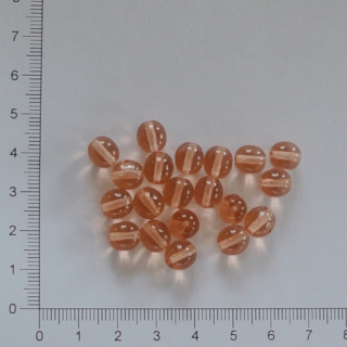 Skleněné kuličky 8mm lososová (20ks)