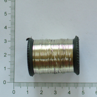 Dekorační měděný lakovaný drát platina 0,3mm (návin 8m)