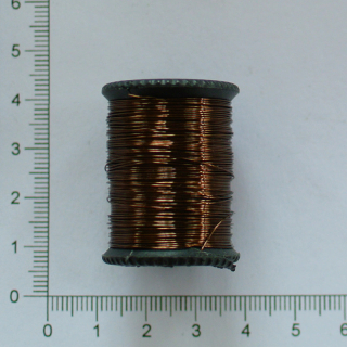 Dekorační měděný lakovaný drát hnědá 0,3mm (návin 8m)