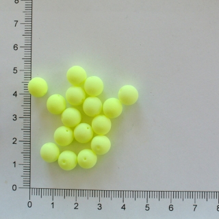 Skleněné kuličky 8mm NEON pudr žlutá (20ks)